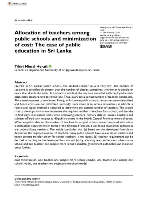 Review the allocation of teachers