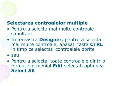 Selectarea complementelor indirecte