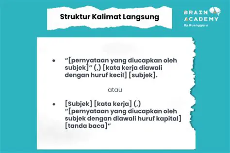 Struktur kalimat yang berbeda