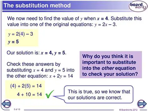 Substituting into the Original Equations