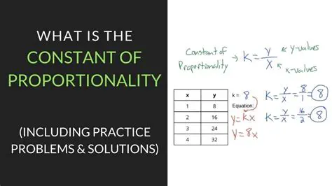 Types of Constants of Proportionality