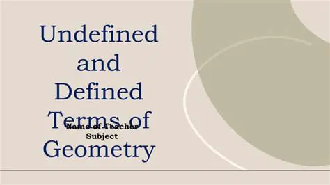 Undefined Terms in Mathematics