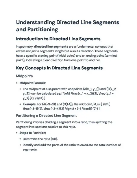 Understanding Directed Segments