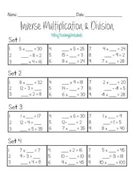 Understanding Division as Inverse Multiplication