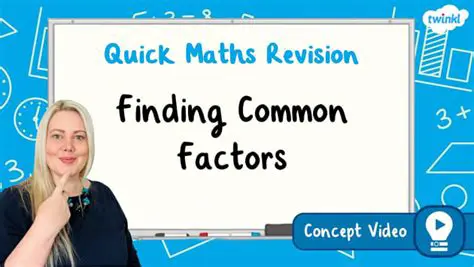 Understanding the Concept of Common Factors