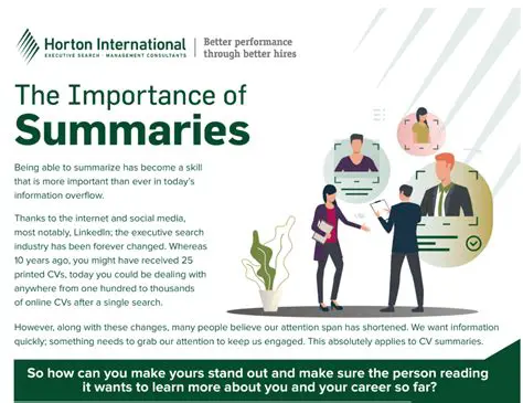 Understanding the Purpose of a Summary