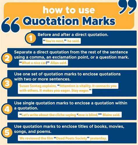 Use quotation marks to set off a quotation
