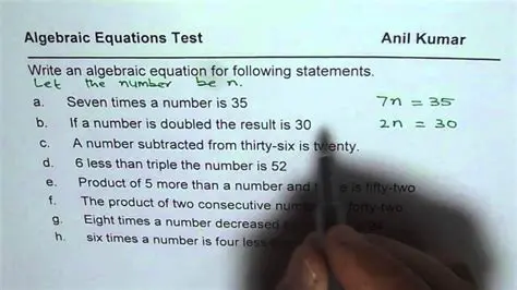 Write a mathematical statement